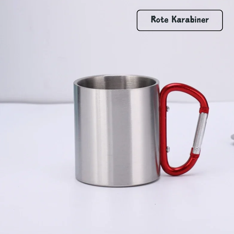 Outdoor-Camping Becher mit Karabiner