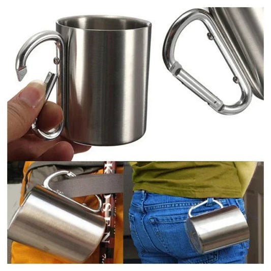 Outdoor-Camping Becher mit Karabiner