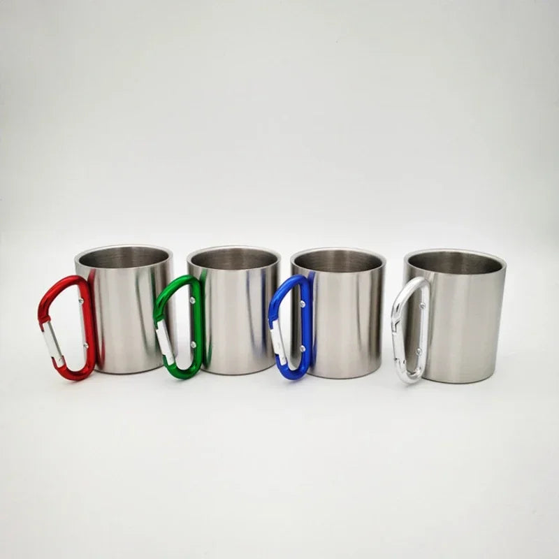 Outdoor-Camping Becher mit Karabiner